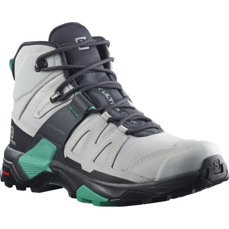 Botas Caminhada Salomon X Ultra 4 Mid GTX Feminino Luz Cinzentas Pretas | PT E73610